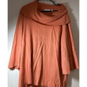 Designers Original Luxe 360 Ladies Peach Mock Neck Sweater Size 3x V5
